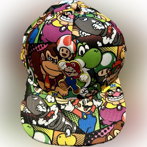 Nintendo Super Mario Colorful Kids Cap Baseball Hat Adjustable - Picture 1 of 3